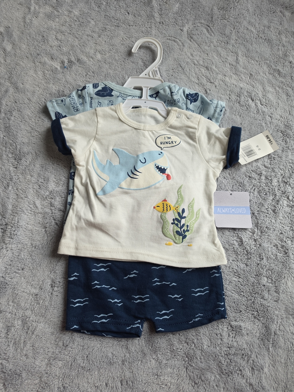Boys' Navy & Cream Shark Matching Set